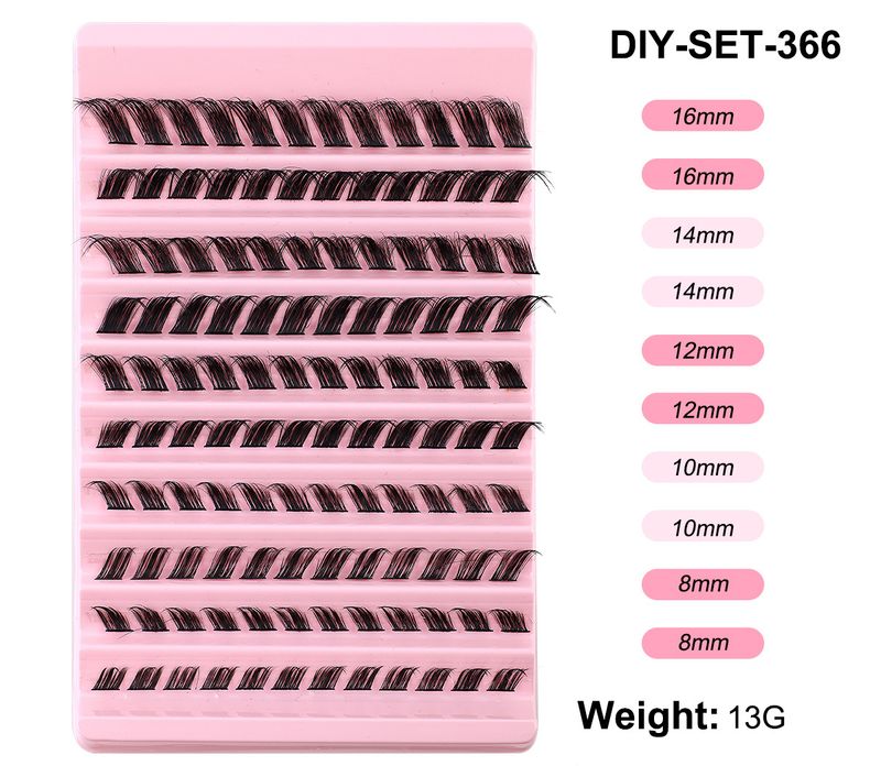 3D Western Style False Eyelashes Hot Melt Cluster Fluffy Dense Self-Application Lash Extensions Volume For Deep Eye Contour_voghion.com