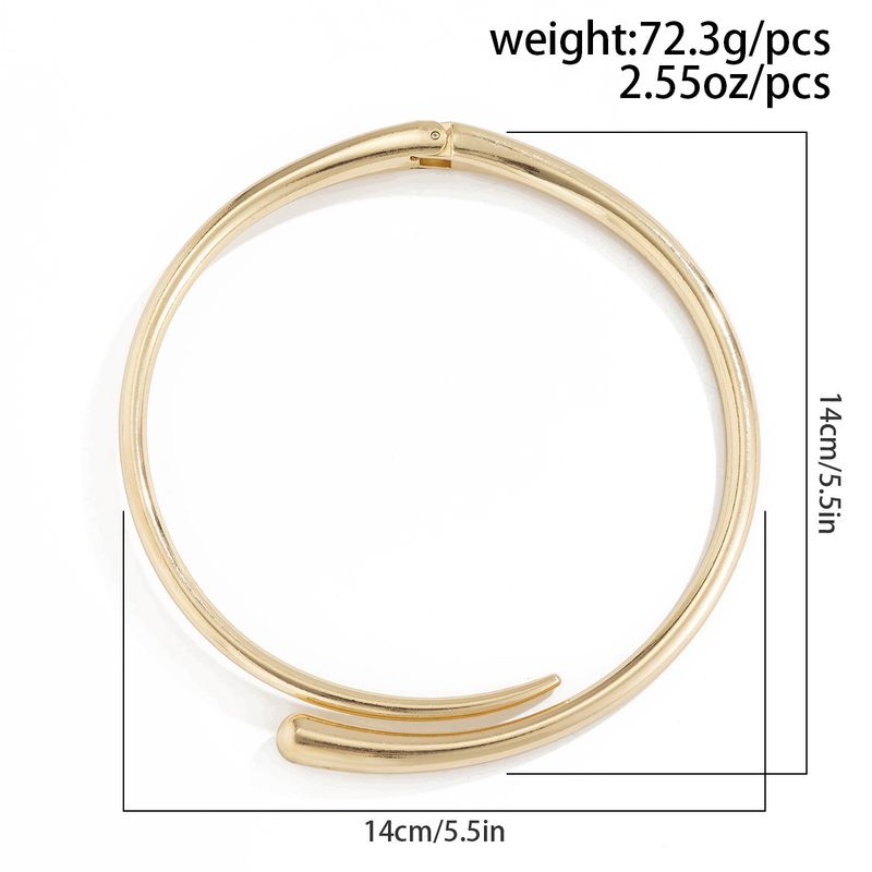 Ensemble de bijoux en métal froid minimaliste pour femme avec collier ouvert et bouche à câlin personnalisé_voghion.com