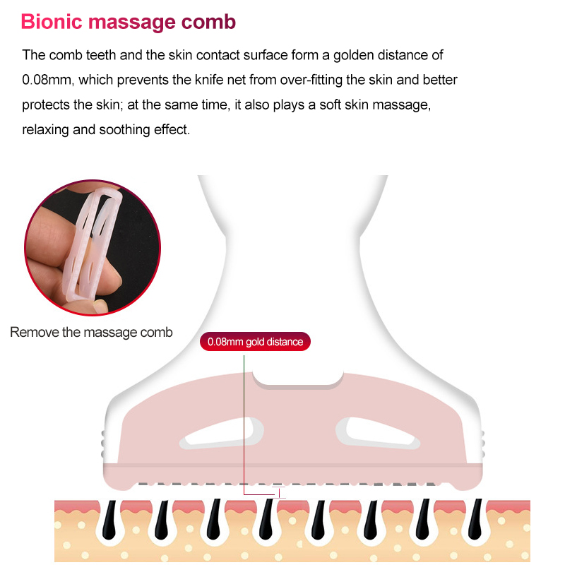 Epilatore Lady Shaver a batteria Rasoio elettrico indolore bagnato e asciutto per donne Bikini Ascelle Gamba_voghion.com
