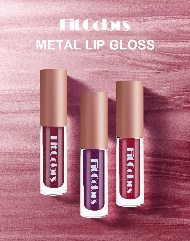 Beauty Care shop 4 Fine Color/set Glitter Matte Liquid Lipstick Waterproof Shimmer Lip Gloss Satin Metallic Color_voghion.com