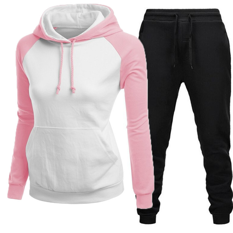 Farblich passender Fleece-Kapuzenpullover für Herrenbekleidung, lockerer, trendiger Sportpullover-Anzug für Männer und Frauen mit Raglanärmeln_voghion.com