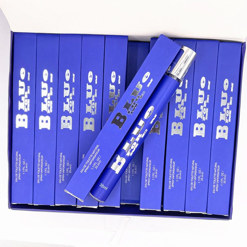 Erkekler 35ml*20 Hediye Kutusu Test Tüpü Parfüm Bireysel Paketleme Mavi Erkekler ve Kadınlarla Buluşuyor_voghion.com