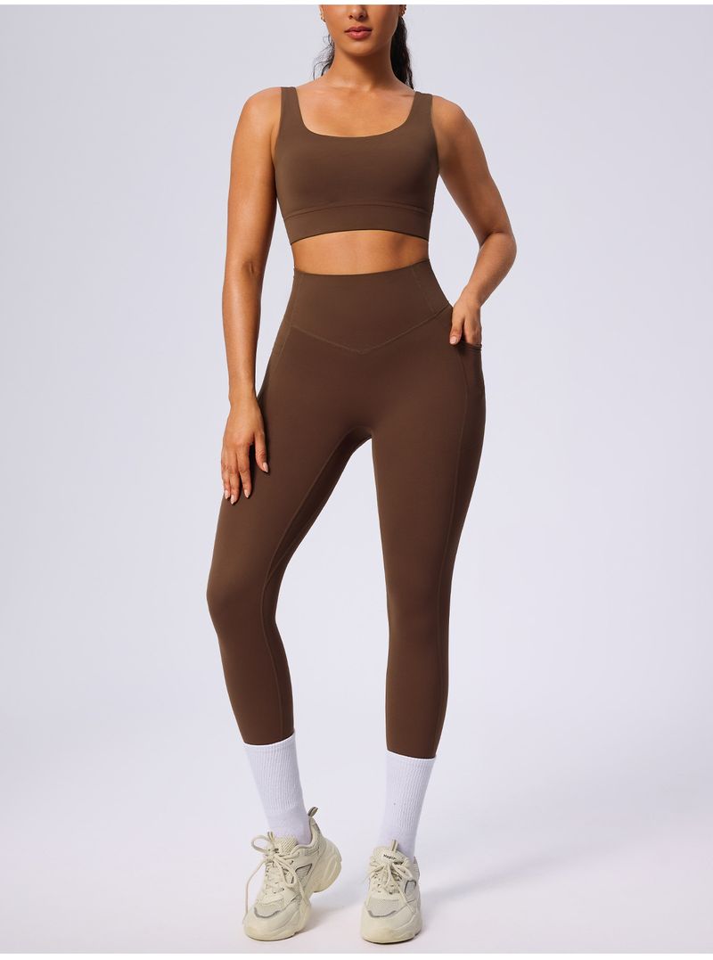 European American New Style Running Sports For Women, Body Shaping And Tummy Control Yoga Outfit, Two-Piece High_voghion.com