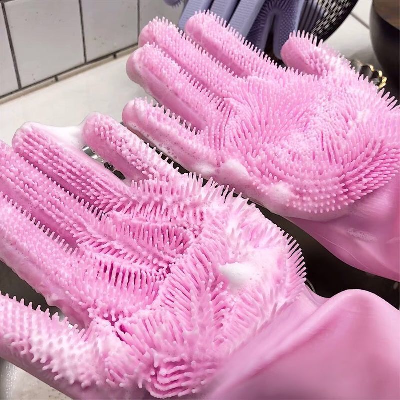 Same Style Magic Silicone Dishwashing Gloves Multi-Functional Household Cleaning Kitchen Tool Waterproof Heat_voghion.com