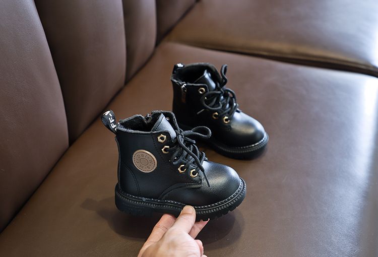 Stivali invernali da bambina Martin 2024, stile britannico, corti con scarpe di cotone spesso e morbido, stivali per bambini_voghion.com