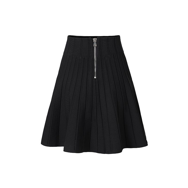 Women's Clothing new style elegant pleated skirt waist slimming ruffled hem v neck cardigan jacket + short skirt suit_voghion.com