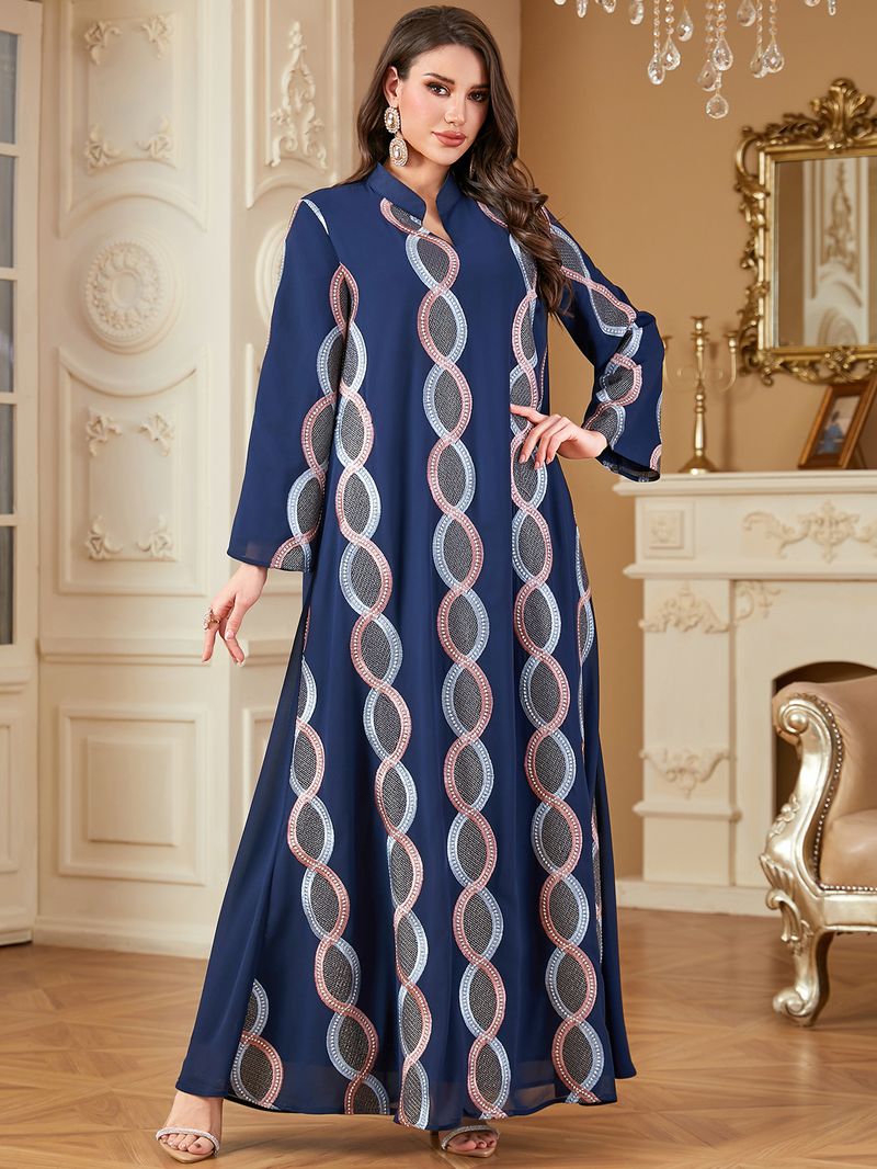 Women's Clothing Robe Embroidery Muslim Dress_voghion.com