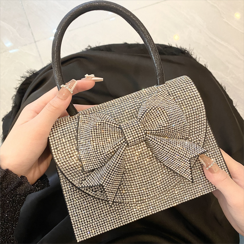 New Light Luxury Water Diamond Portable Bridesmaid Wedding Dress Evening Banquet Bag_voghion.com
