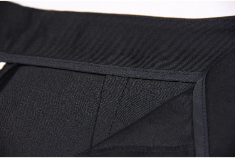 Women's clothing new fashion double-breasted rivet concealed button loose straight pants women's trousers casual commuting supply_voghion.com