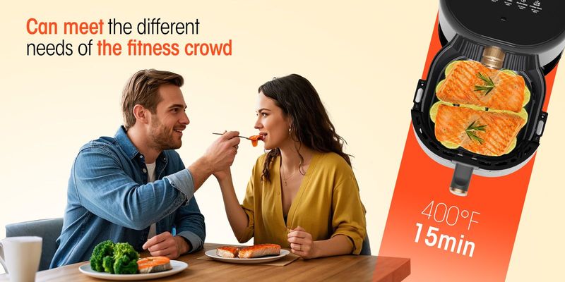 Air Fryer 4-in-1 With 4.5 QT Capacity, Air Fry, Roast, Reheat, Dehydrate, Air Crisp Technology With 400F For Hot, Crispy Results In Just Minutes, Black_voghion.com