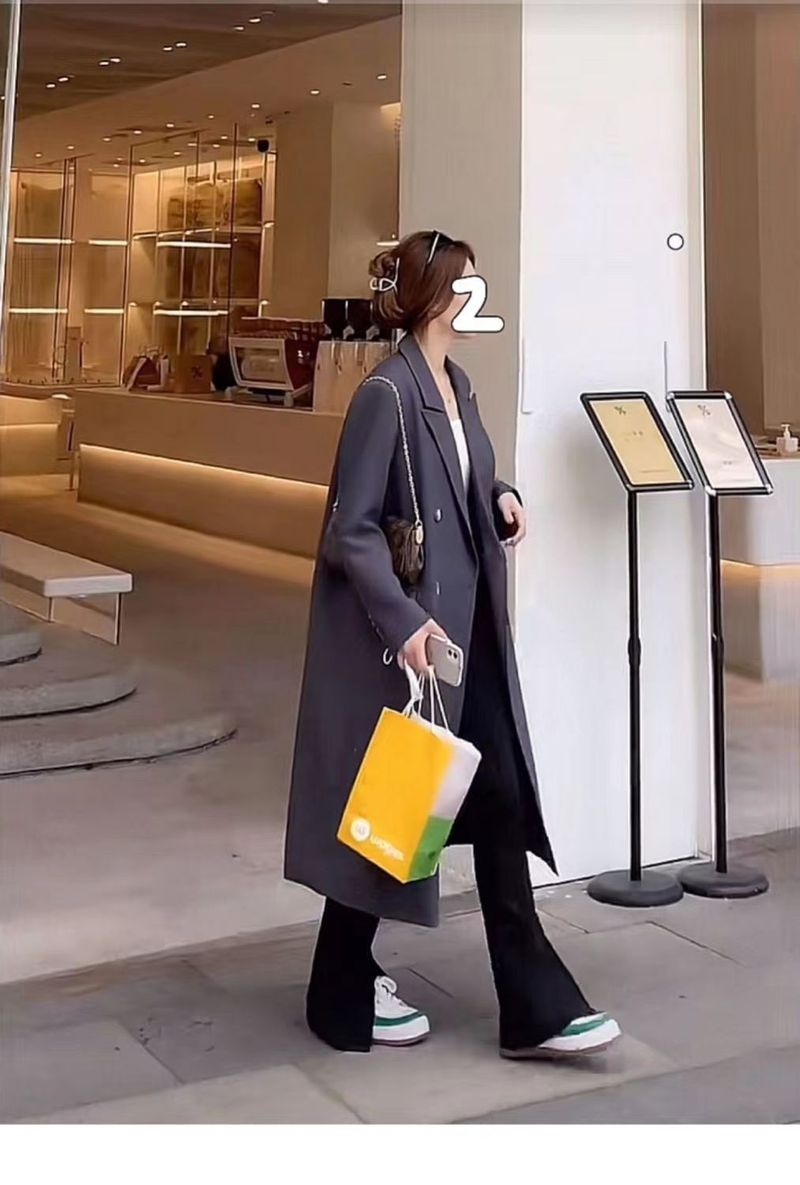 Trench di alta qualità per donna, lunghezza media, nuovo stile primavera e autunno 2025, cappotto lungo con colletto doppiopetto_voghion.com