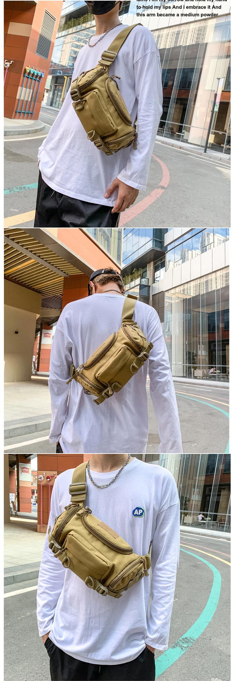 Borsa a tracolla casual da uomo e da donna, grande capacità, per esterni_voghion.com