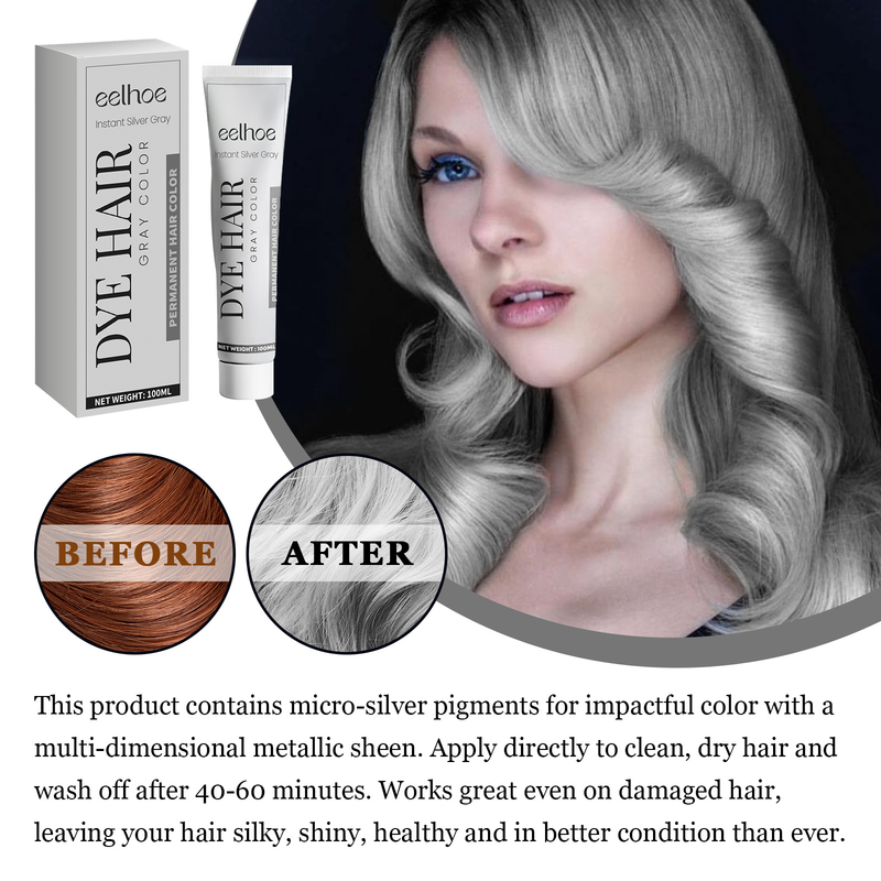 Grey Hair Cream has a natural color that lasts, does not harm hair, color, and is easy to clean. Moistu 2024_voghion.com