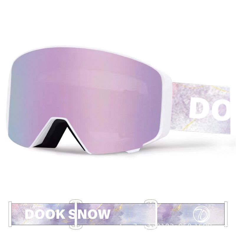 Magnetic Flip Cover For Men And Women, Double Layer Anti-Fog, Breathable, HD, Snap-On Prescription Ski Goggles_voghion.com