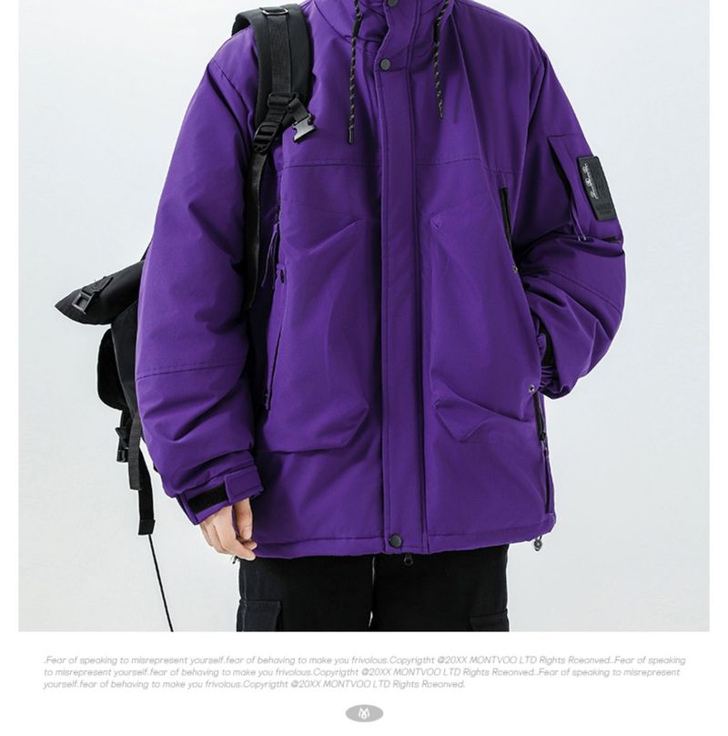 Giacca invernale da uomo Three Proof Down Jacket, nuova, spessa, leggera, calda, da sci all'aperto, alla moda_voghion.com