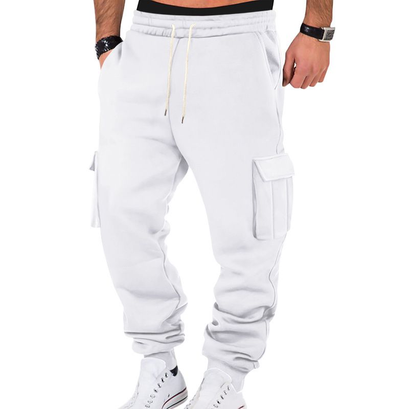 Herren-Cargo-Jogginghose mit Fleecefutter – Bequeme Trainingshose mit mehreren Taschen und Kordelzug (S–XXXL, 10 Farben) | Polyester-Stretchmaterial & knitterfrei_voghion.com