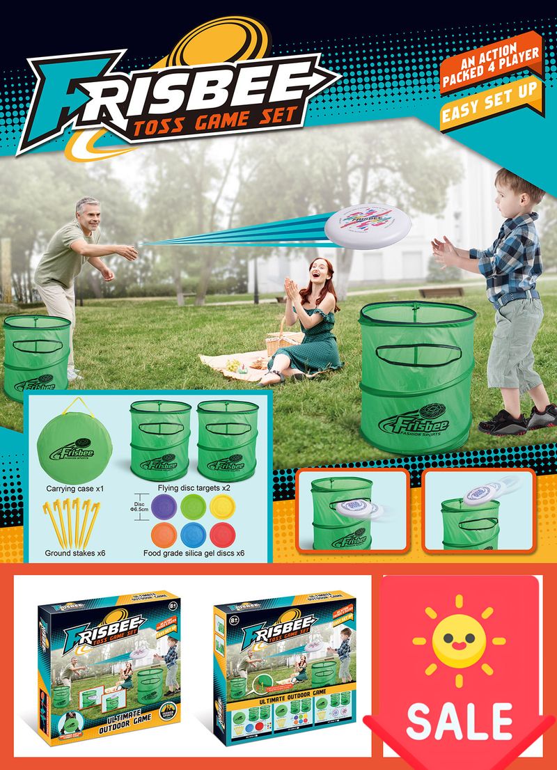 Children's Silicone Fris Throwing Tube Double Game Frisb Throwing Bag Sports Play_voghion.com