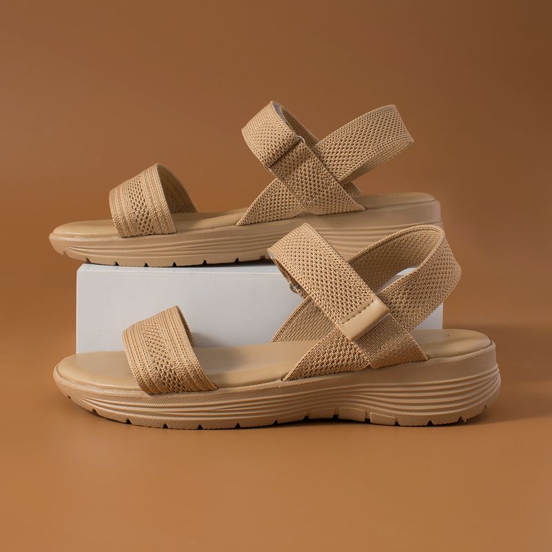 Sandali fatti a mano con suola spessa Pantofole Chaozhou per donna zeppa estiva resistente all'usura versatile abbigliamento outdoor Scarpe da spiaggia casual in velcro_voghion.com