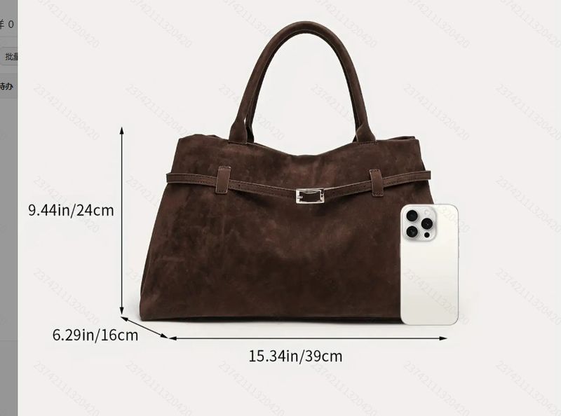 Sacs pour femmes automne et hiver, sac fourre-tout en daim givré avec boucle de ceinture pour les navetteurs paresseux_voghion.com