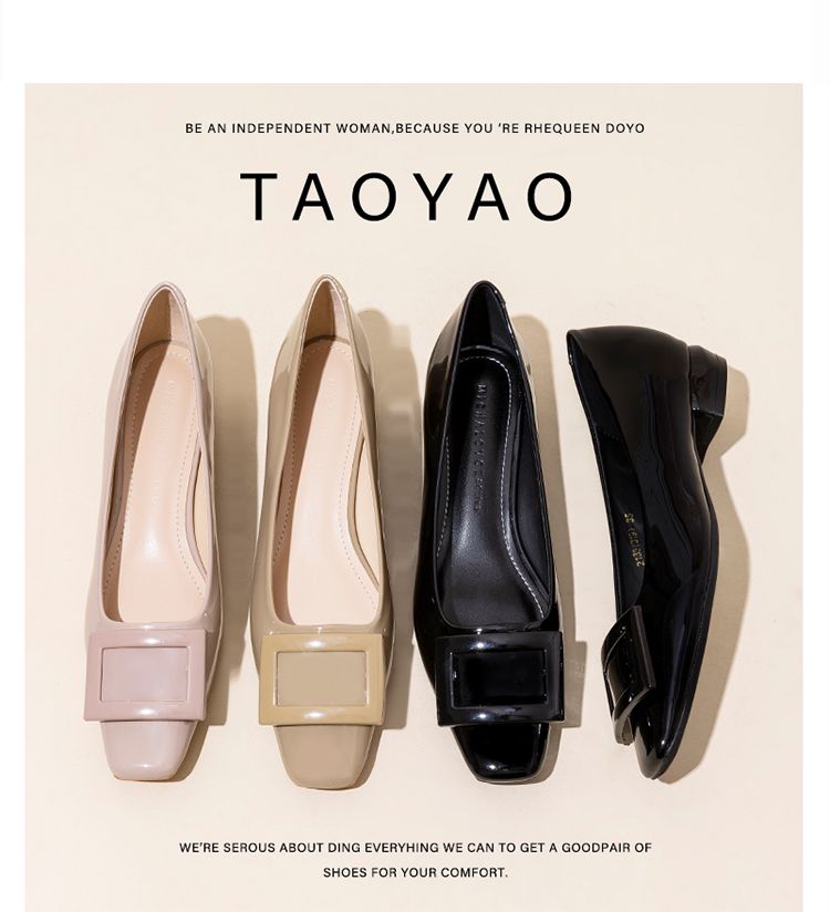 Black Clothing Flat Women 2025 New Arrival Square Toe All-Matching Soft Leather Comfortable For Work Women's_voghion.com