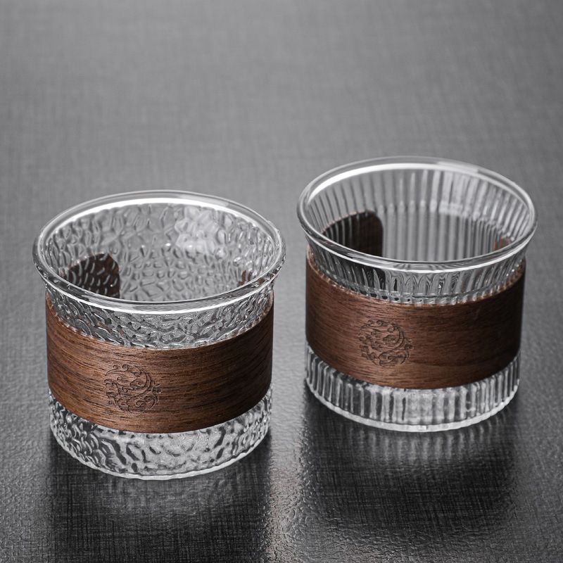 Japanese Style Heat-Resistant Insulated High Borosilicate Master Household Hammered Anti-Scald Glass Tea Coffee Cup_voghion.com
