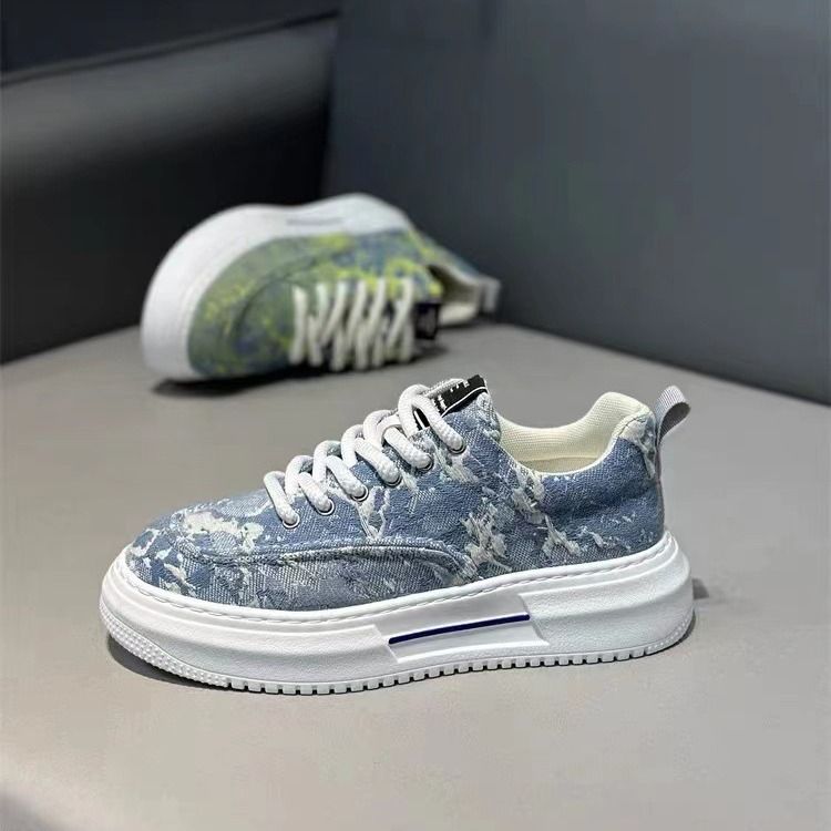 2024 Sommer Neue Mode Low Cut Dicke Sohle Koreanische Vielseitige Herrenschuhe_voghion.com