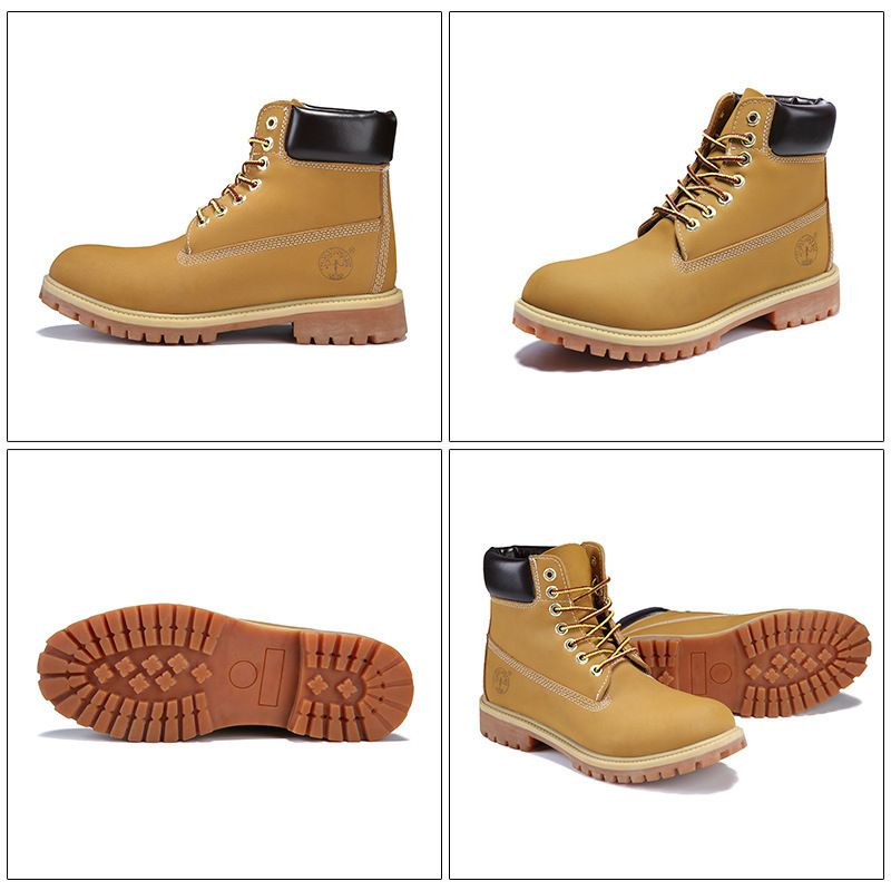 Scarpe da uomo in vera pelle di mucca per esterni, stivali CAT New Martin Tianbolun Classic Yellow, da lavoro in peluche_voghion.com