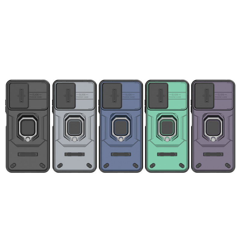 Funda protectora de lente de cámara deslizante para Samsung S23 Ultra S23 + Galaxy A54 A34 A24 A14 hebilla de anillo de Metal para coche_voghion.com