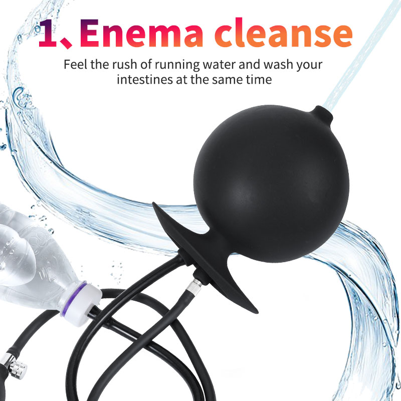 Iatable Anal Enema Plug può espandere la grande natica Plug Protate Maager Dilatatore anale Fluh Enema Male e Fema_voghion.com