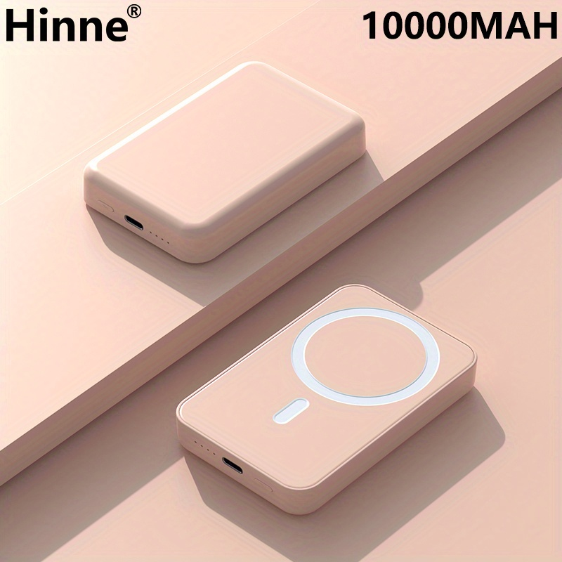 1pc 5000/10000mAh Mobile Power Bank, PD20W Super Fast Charge, Magnetic Suction Wireless Charging Bank, Portable Phone_voghion.com