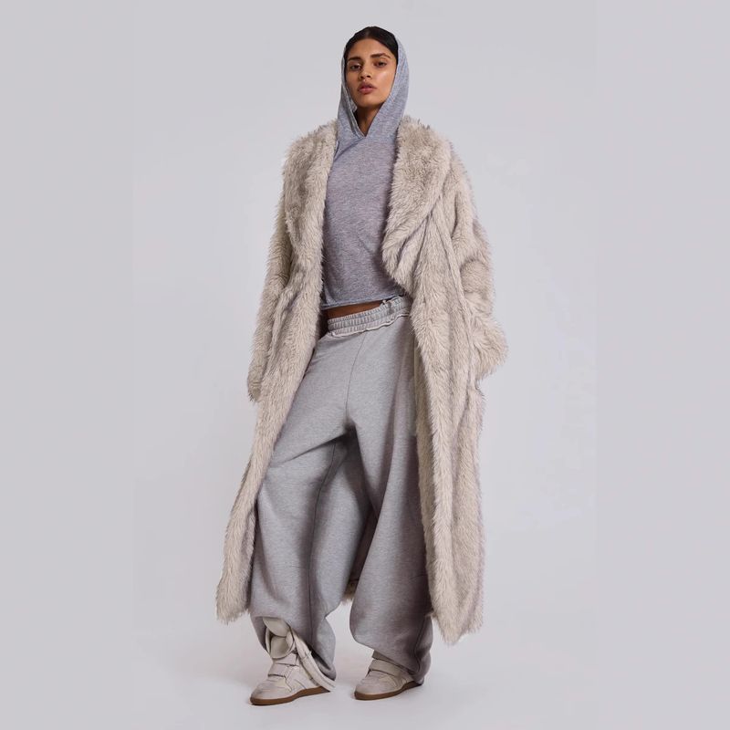 Unisex Oversized Streetwear Jogger Pants - Atmungsaktive Polyester Casual Sweatpants mit Taschen, Grau, S/M/L_voghion.com