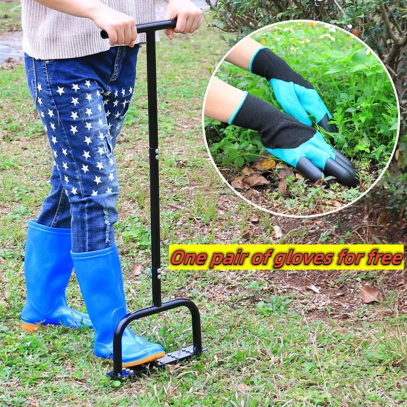 Lawn Aerator Tool Manual Metal Spike Grass Aeration With Dethatching Rake 15 Iron Spikes For Yard And Garden Compacted Soil Aer_voghion.com