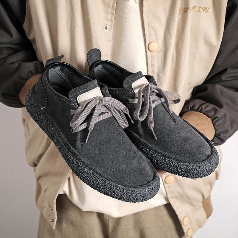 Herr mocka äkta läder Fritidsskor Snörning Herr Lätt Bekväm körning Flats Herr Outdoor Oxfords Sko_voghion.com