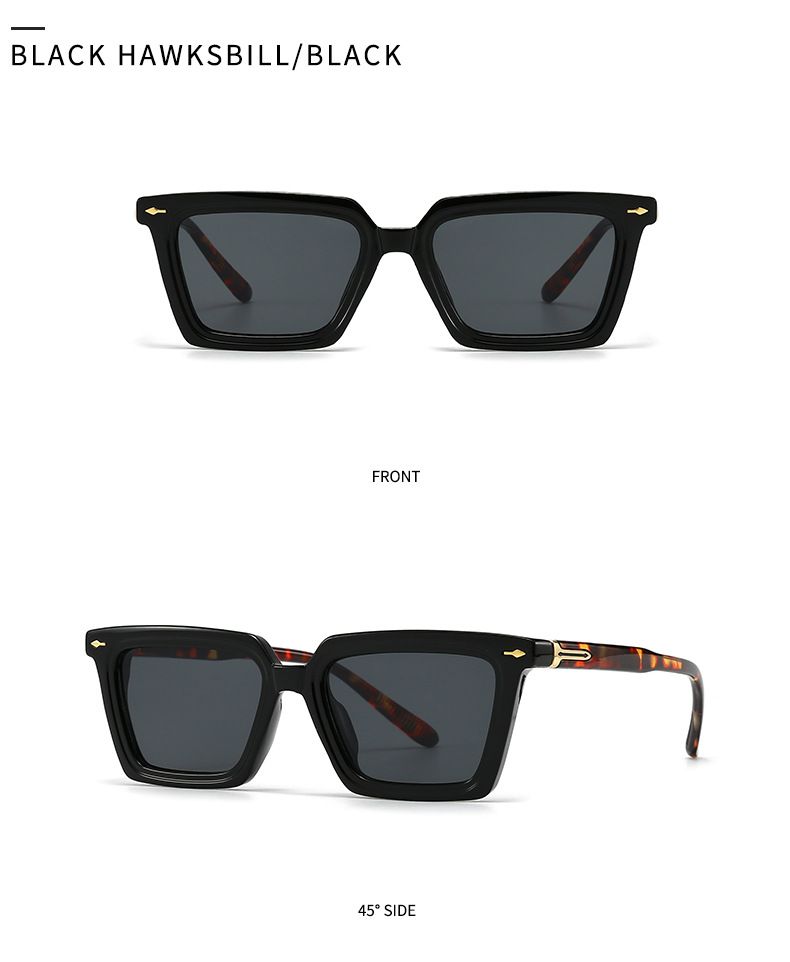 Euroopan ja Amerikan rajat ylittävä trendi Street Shooting Retro Square Rice Staring Art Aurinkolasit Modern Charm INS Aurinkolasit 6093_voghion.com