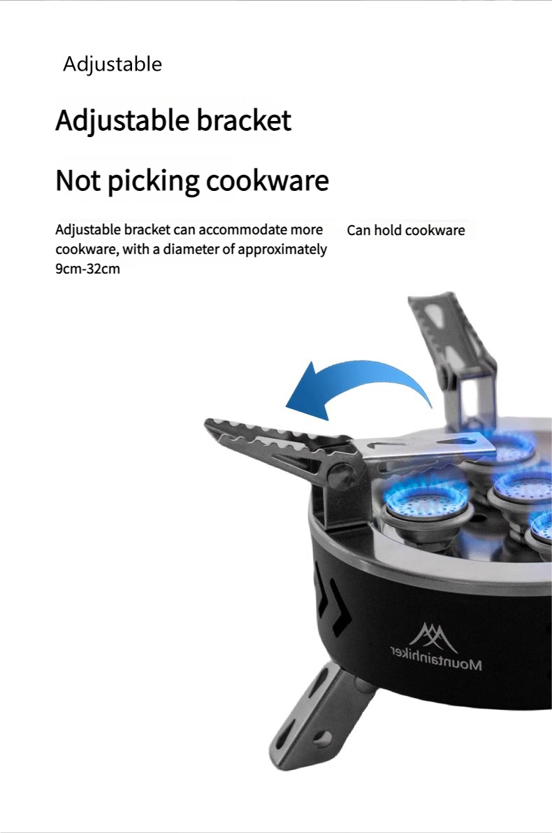 Réchaud à vapeur portable Senju à cinq cœurs, haute température, pour camping, eau bouillante et thé, idéal pour les voyages en voiture_voghion.com