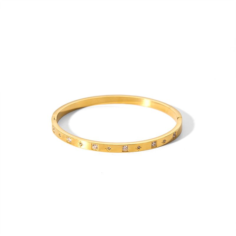 Zapestnica iz pozlačenega cirkona iz nerjavečega jekla Instagram Wind Titanium Hexagram Star Buckle_voghion.com