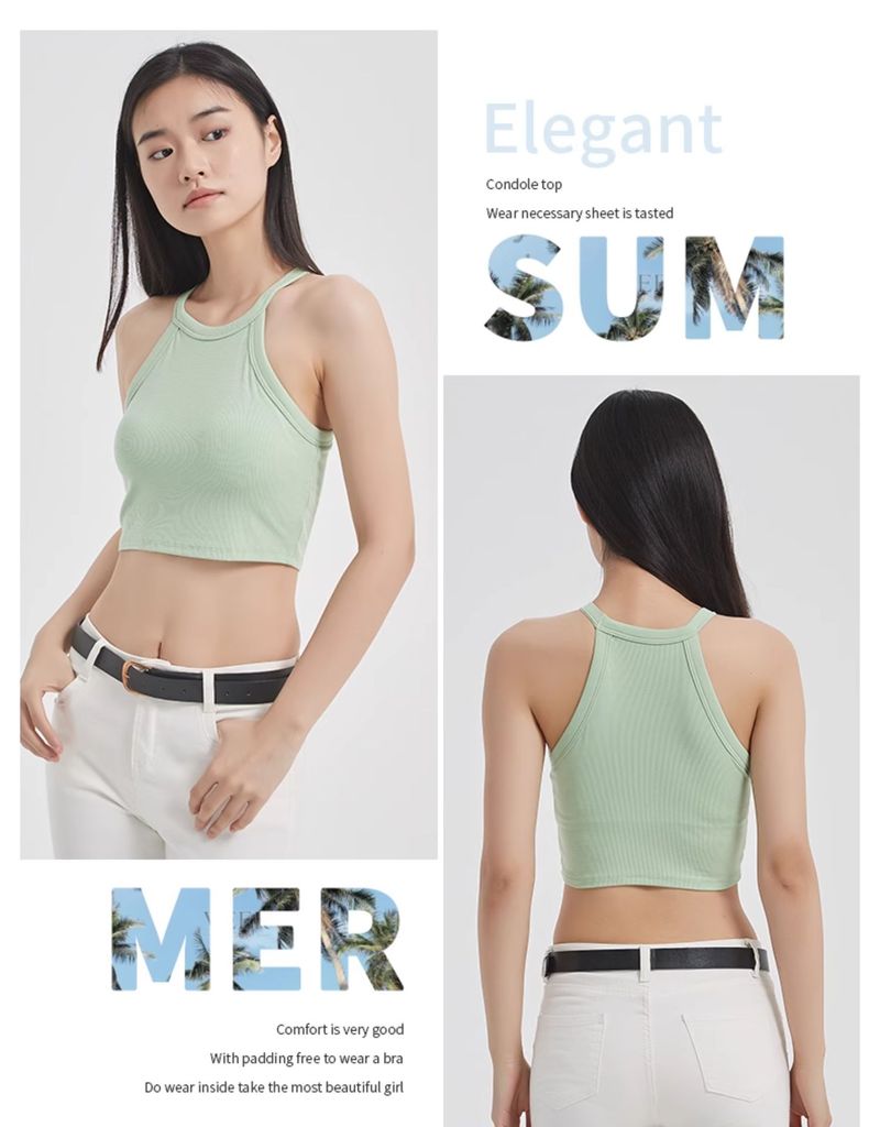 One-Piece Open Shoulder Bra Outer Wear Underwear Halter Spaghetti Straps_voghion.com