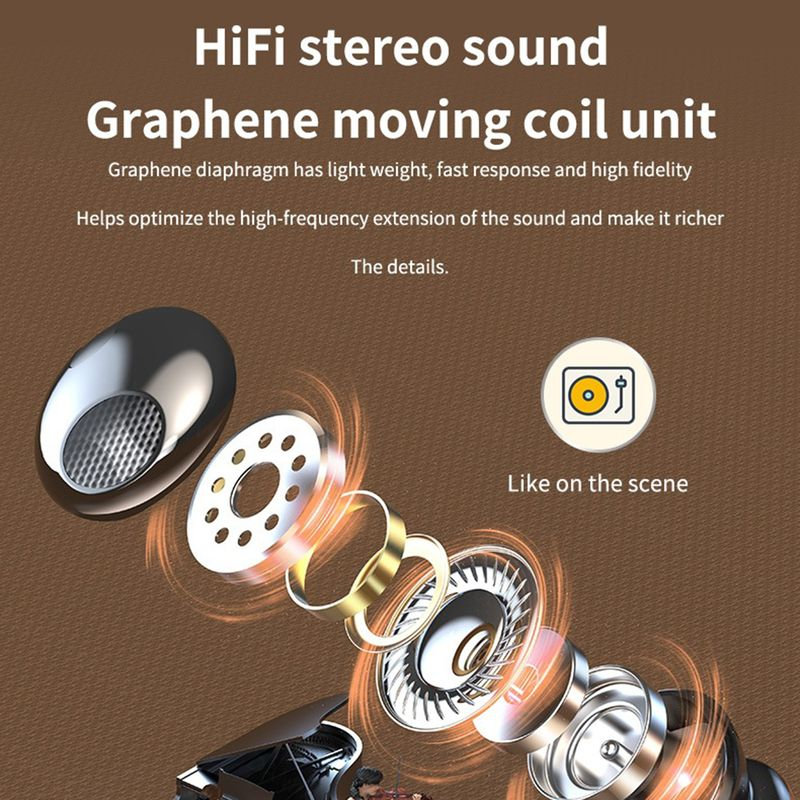 Control Digital Wood M35 Display Touch Earphones Mirror Wireless Grain Heavy Bass Bluetooth-compatible 5.2 Headphones_voghion.com