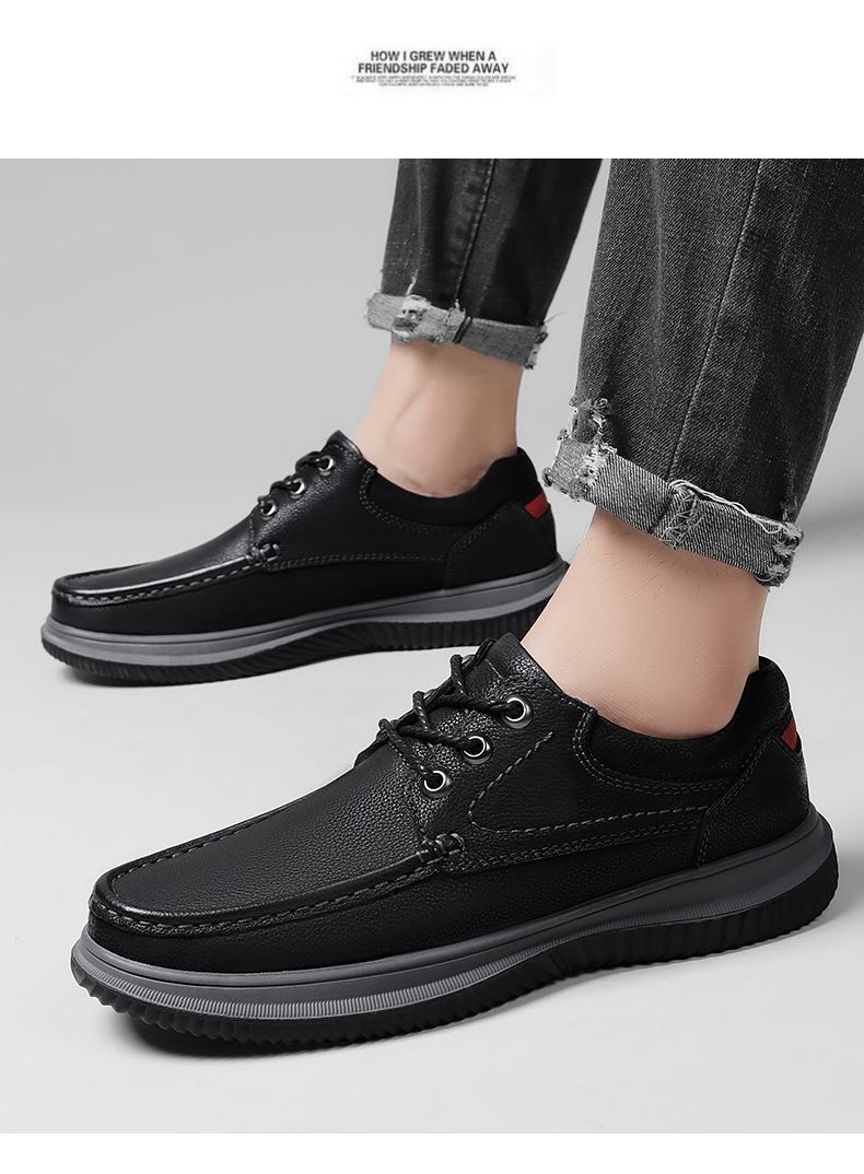 Herren-Lederschuhe, Leder-Freizeitschuhe, Herrenschuhe für breite Füße, Schuhe für breite Zehen, reine Outdoor-Reiseschuhe, weich_voghion.com