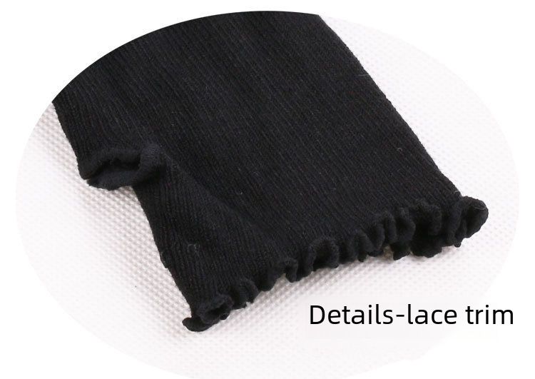 Manches longues unisexes pour femmes, gants longs demi-doigts, gants à doigts exposés, manches à bords volantés_voghion.com