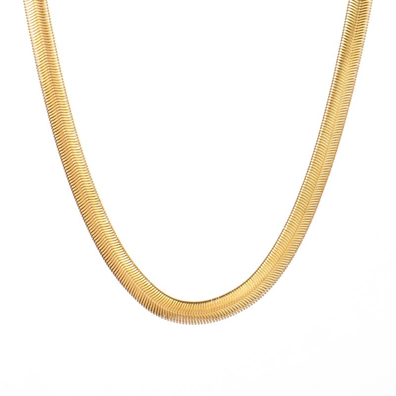 Collar minimalista de múltiples capas de acero inoxidable chapado en oro con estilo INS, gargantilla de clavícula con nicho_voghion.com