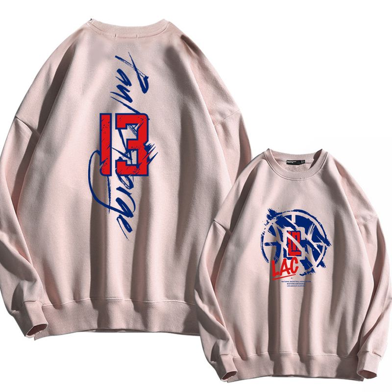 Maglietta girocollo a maniche lunghe con stampa fronte-retro "Basketball Scratchy" taglia 13 per uomo e donna, stesso stile_voghion.com