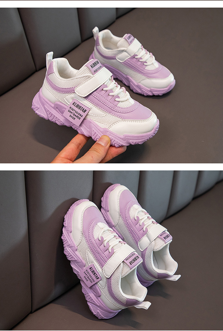 2024 frühjahr Neue kinder Sport Mädchen Casual Mesh Atmungsaktive Leichte Laufschuhe Student Kleine Weiße Schuhe_voghion.com