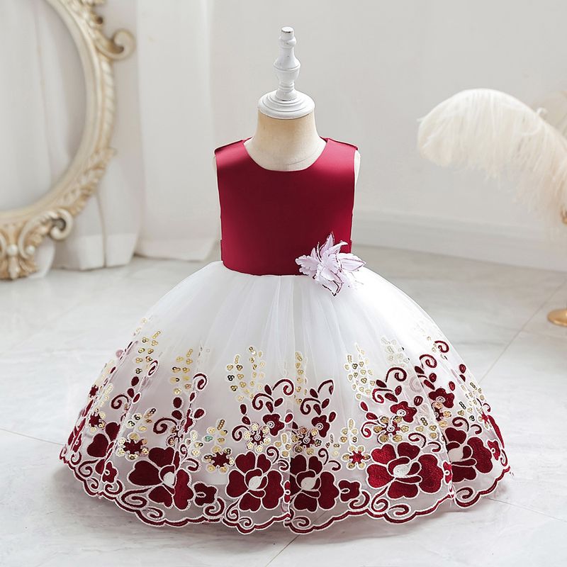 Kinderkleidung Blumenmädchen Kleinkinderkleid Babymädchenkleid Festivalfeier Mädchenkleid Rock_voghion.com