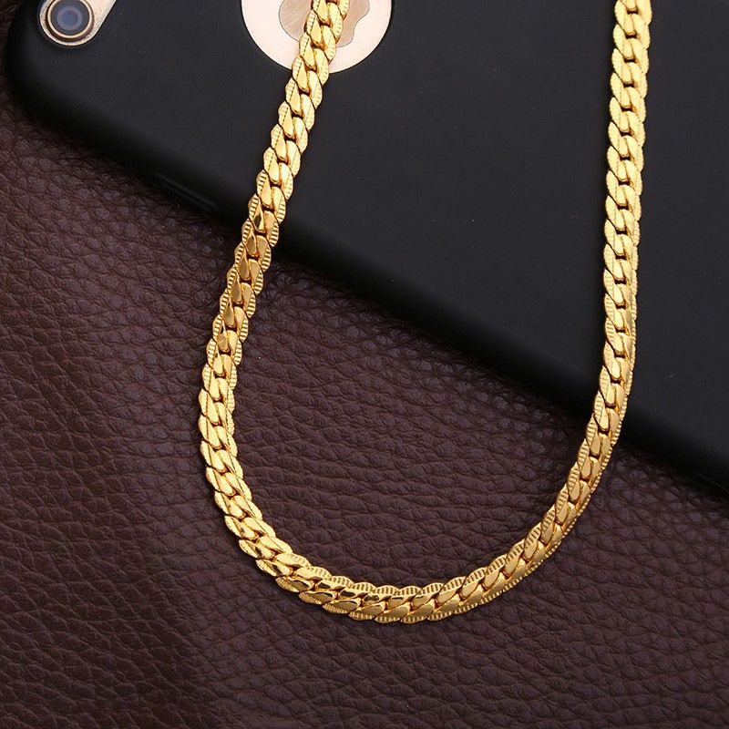 Collana in rame con zirconi laterali da 4 mm, vendita calda_voghion.com