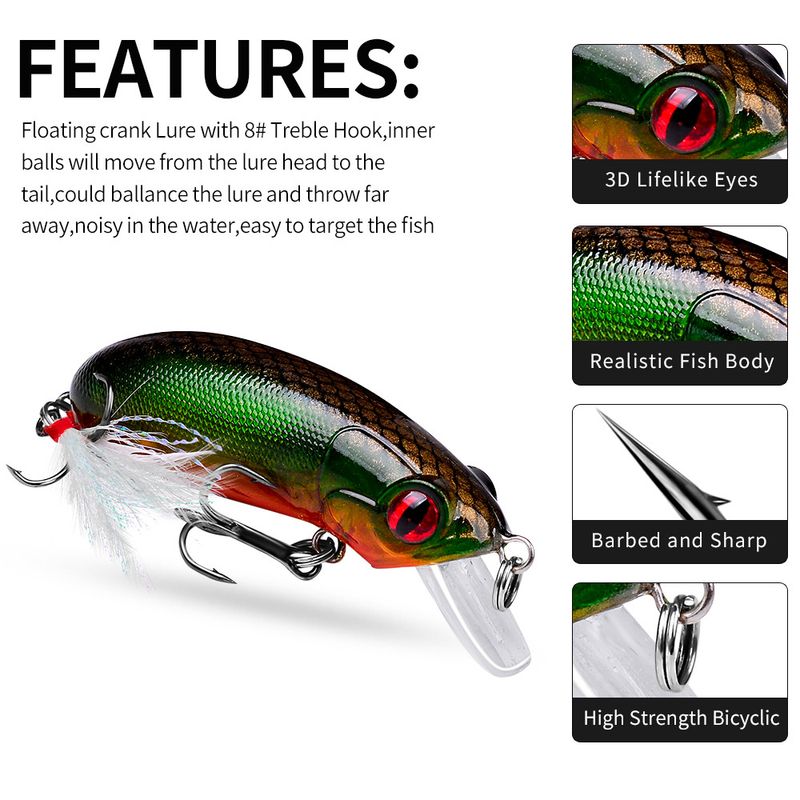 Nuova esca per pesca su roccia Mini Fat Bait da 6,2 cm, 10G, 9 colori DW1109_voghion.com