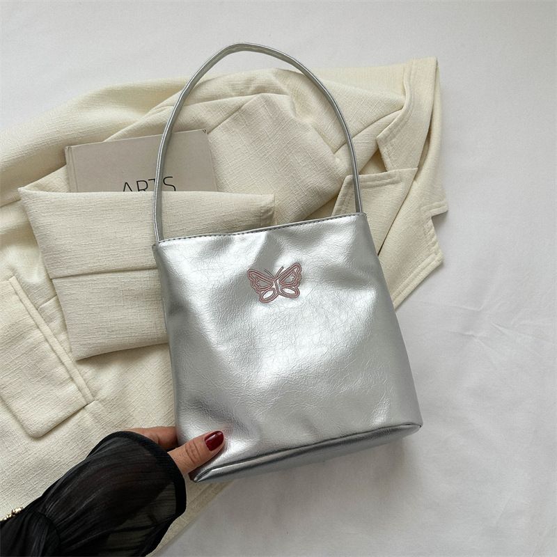Borsa a tracolla singola semplice ed elegante, alla moda e di grande capacità, per donna, estate 2023, secchiello ascellare, casual, alla moda_voghion.com
