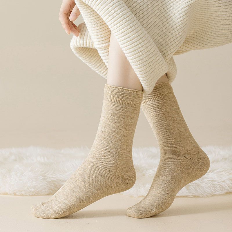 Calzini in spugna ispessiti da donna Calzini invernali in spugna ispessiti Calzini casual a tubo medio Calzini in cotone Calzini caldi da donna Calzini larghi in lana_voghion.com