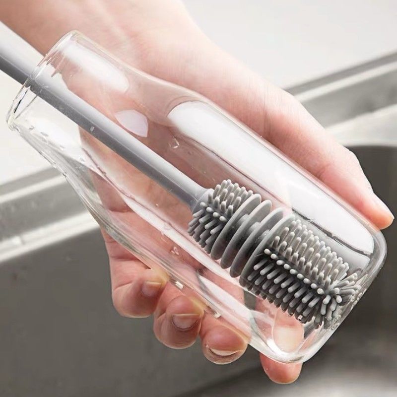 Cleaning Brush With Long Handle Silicone For Household Use No Dead Corners Special Cleaning Brush For Cups Wall Breaking Machine_voghion.com