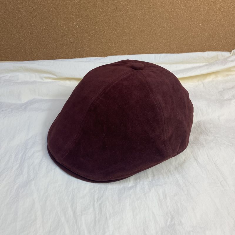 Forward Cap Autumn Winter British Style Beret Large Head Circumference Face Slimming Solid Color Fashion Hat For Women_voghion.com